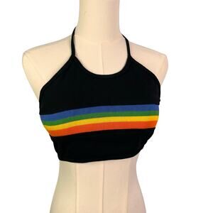Y2K  20000s authentic Next Era rainbow halter top